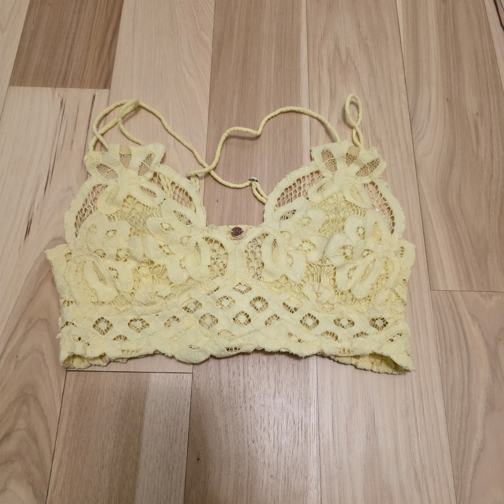 Free People Yellow Lace Bralette - Women's Intimates